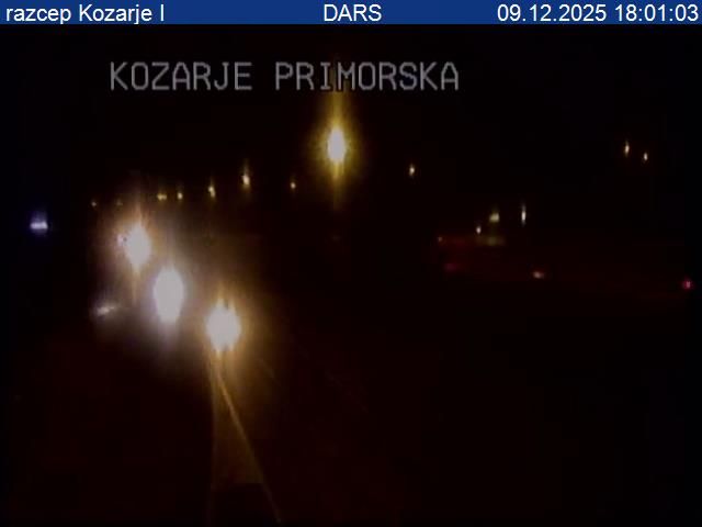 Ljubljana: A2/E61 - zahodna in južna obvoznica, razcep Kozarje