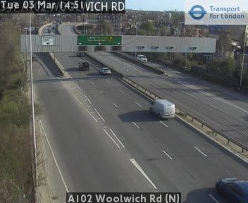 London: A102 Woolwich Rd (N)