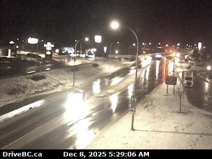 Big Eddy Settlement › East: Highway 1 at east end of Columbia River Bridge in Revelstoke, looking eastbound