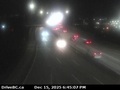 District of North Vancouver › South: Highway 1 at the north end of Ironworkers Memorial Bridge, looking south