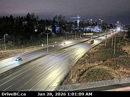 Burnaby › West: Highway 1 at Kensington Avenue, looking west