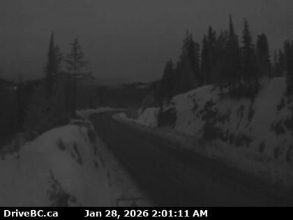 Trail › West: Highway 3 near the Paulson Summit, looking west