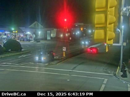 Duncan › East: Highway 1 at Trunk Road in - looking east