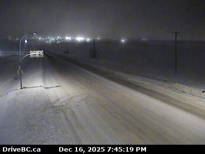 Dawson Creek › East: Highway 97 at Dangerous Goods Route, west of - looking east