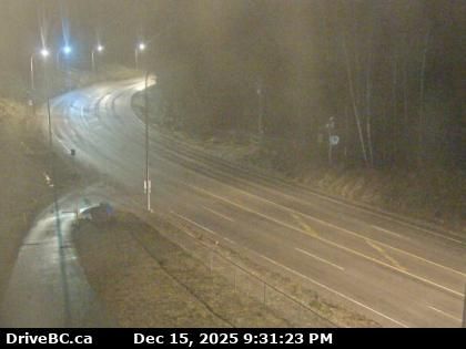 Trout Lake › South: Highway 23 near the Upper Arrow Lake ferry landing at Galena Bay, looking at end of lineup