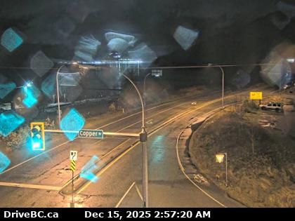 Britannia Beach › North: Highway 99 at Copper Drive in - looking north