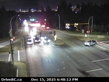 District of North Vancouver › South: Highway 1 (Upper Levels Highway) at Westview Drive, looking south