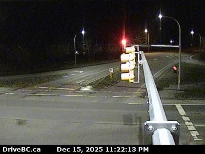 Lantzville › West: Highway 19 at Aulds Road in Nanaimo, looking west