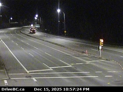 Lantzville › South: Highway 19 at Aulds Road in Nanaimo, looking south