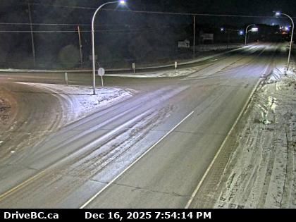 Vanderhoof › East: Highway 16 at Highway 27 junction, looking east