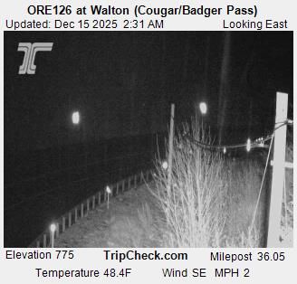 Veneta: ORE126 at Walton (Cougar/Badger Pass)