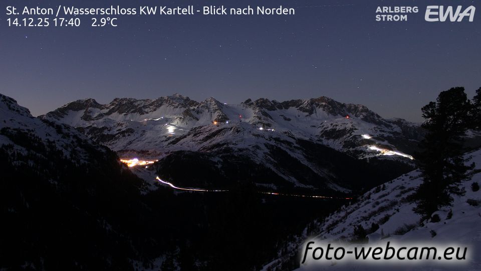 Gemeinde Sankt Anton am Arlberg: St. Anton - Wasserschloss KW Kartell - Blick nach Norden