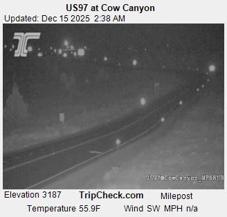 Antelope: US97 at Cow Canyon