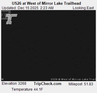 Government Camp: US26 at West of Mirror Lake Trailhead