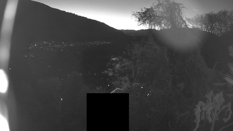 Sessa › South-west: Hotel I Grappoli - 6997 - Switzerland: Monte Sette Termini (r.), Monte Mezzano (l.), Tresa Valley & River running from Ponte Tresa to Luino