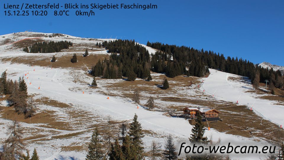 Nussdorfer Berg: Lienz - Zettersfeld - Blick ins Skigebiet Faschingalm