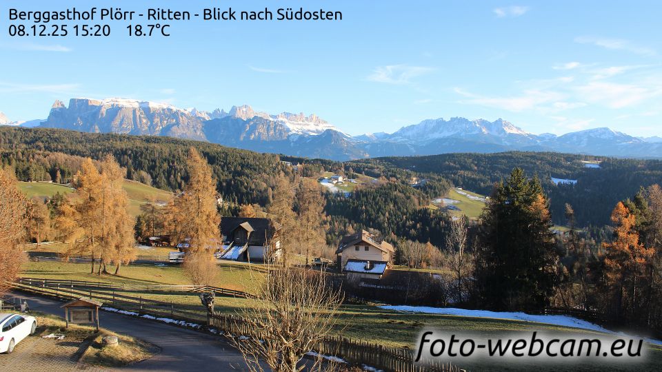 Ritten - Renon: Berggasthof Plörr - Blick nach Südosten