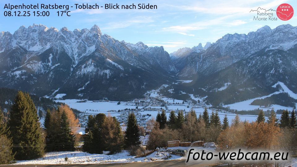 Toblach - Dobbiaco: Alpenhotel Ratsberg - Blick nach Süden