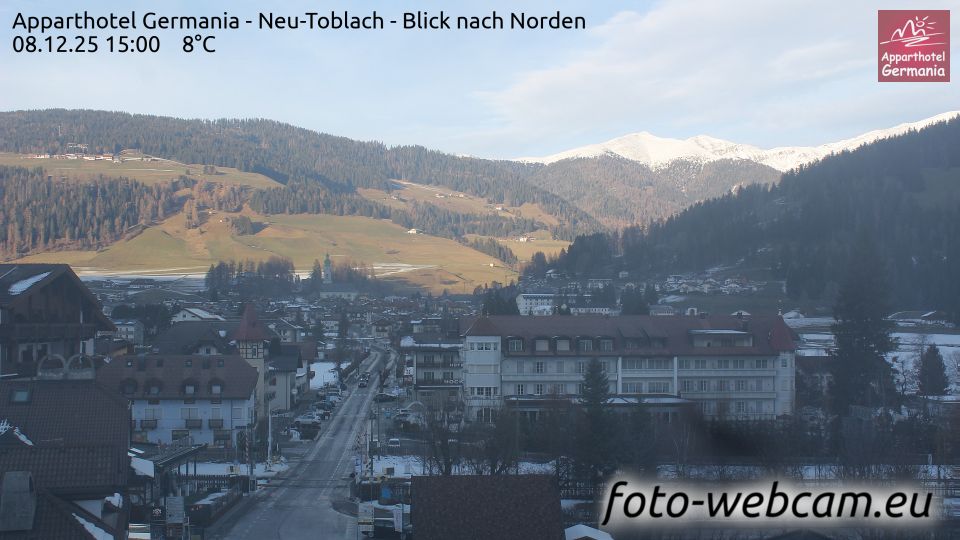 Toblach - Dobbiaco: Apparthotel Germania - Neu - Blick nach Norden