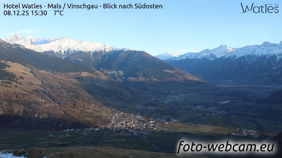 Pramajur - Pramaggiore: Hotel Watles - Mals - Vinschgau - Blick nach Südosten