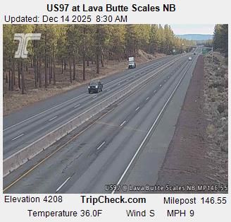Bend: US97 at Lava Butte Scales NB