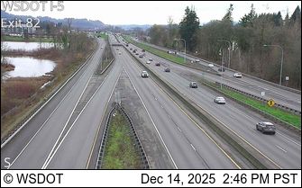 Centralia: I-5 at MP 82.2: NB Exit 82
