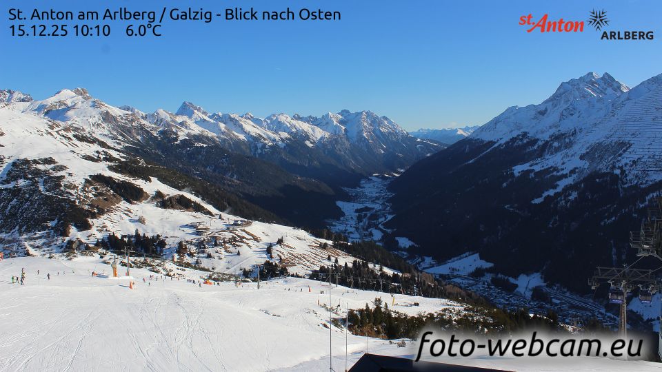 Gemeinde Sankt Anton am Arlberg: St. Anton am Arlberg - Galzig - Blick nach Osten