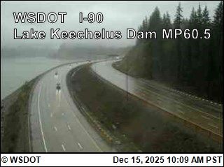 Roslyn: I-90 at MP 60.5 Lake Keechelus Dam