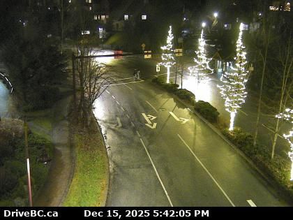 Whistler Resort Municipality: Whistler Creekside › East: Highway 99 at Lake Placid Road in Whistler, looking east