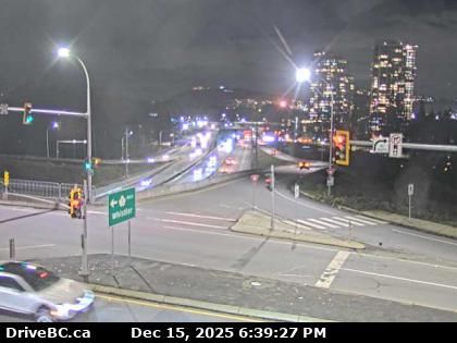 District of North Vancouver: West Lynn › South: Highway 1 at the Mountain Highway exit, looking south
