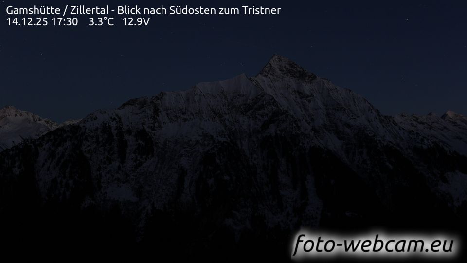 Gemeinde Finkenberg: Gamshütte - Zillertal - Blick nach Südosten zum Tristner