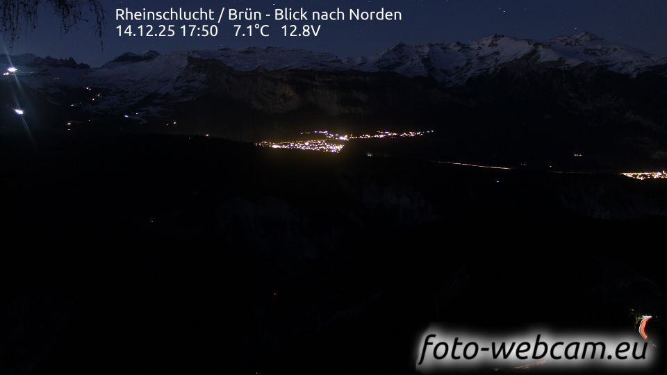 Safiental: Rheinschlucht - Brün - Blick nach Norden