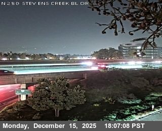 Santa Clara › North: TVB91 - I-280 : At Stevens Creek Onramp