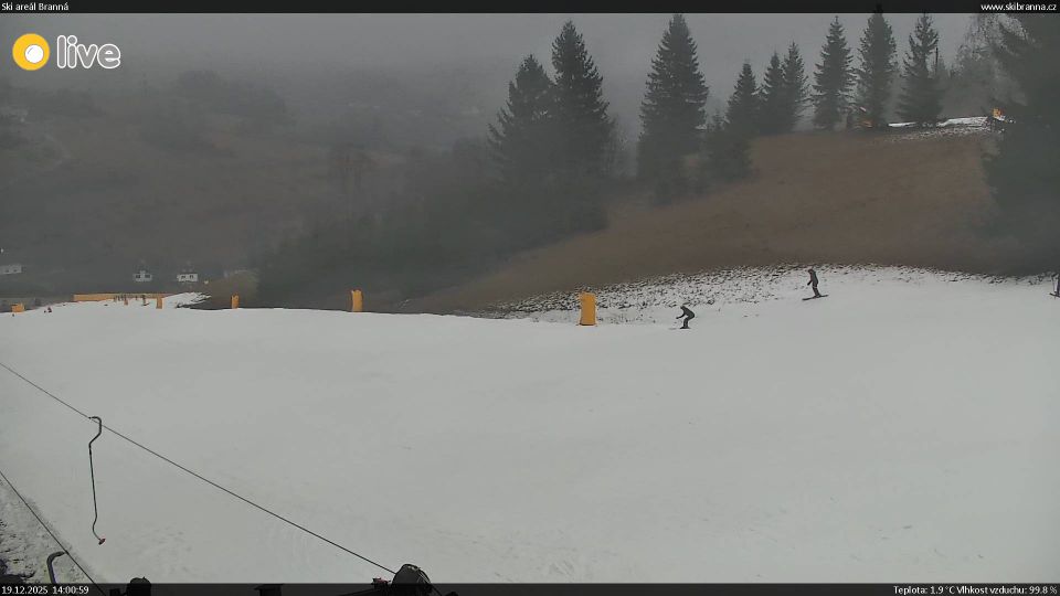 Branna: Branna u Sumperka: Ski areál Branná - Ski Branná - horní kamera