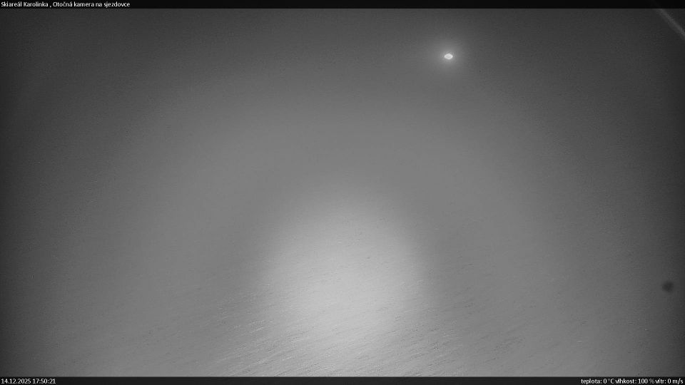 Karolinka: Skiareál - Otočná kamera na sjezdovce
