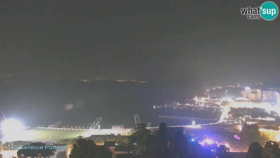 Piran: Livecam Portorož - view from Villa Bellevue