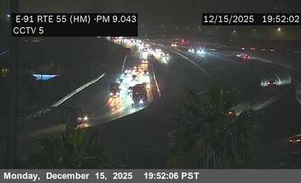 Anaheim › East: SR-91 : (5) RTE 55 (HM Pole