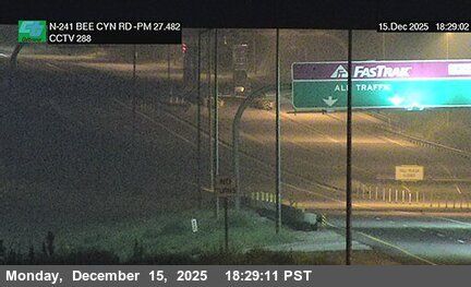 Irvine › North: SR-241 : (288) 50 Meters SO Bee Canyon Road