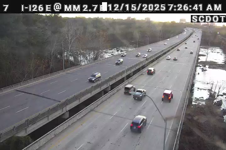 Columbia: I-126 E @ MM 2.7 Broad River Bridge