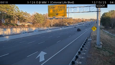 Columbia: I-126 E @ MM 1