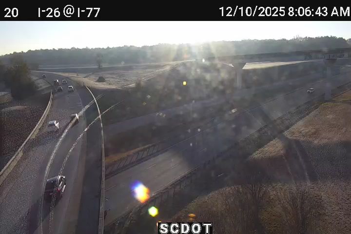 Cayce: I-26 W @ MM 115.5 (I-77 S Flyover)