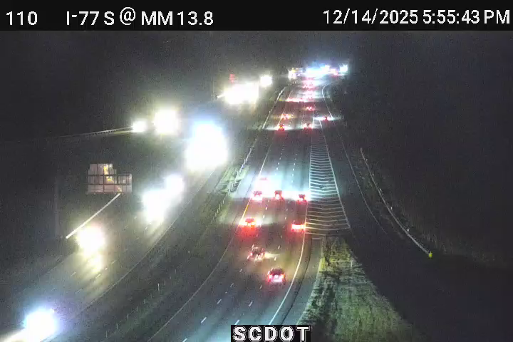 Columbia: I-77 S @ MM 13.8 (Decker Blvd)