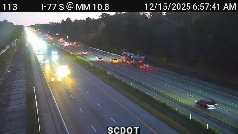 Columbia: I-77 S @ MM 10.8