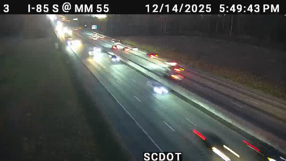 Batesville: I-85 S @ MM 55