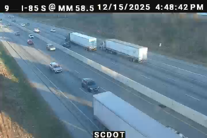Greer: I-85 S @ MM 58.5 (Deyoung Rd)