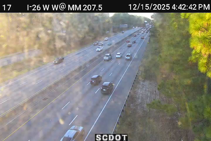 North Charleston: I-26 W @ MM 207.5