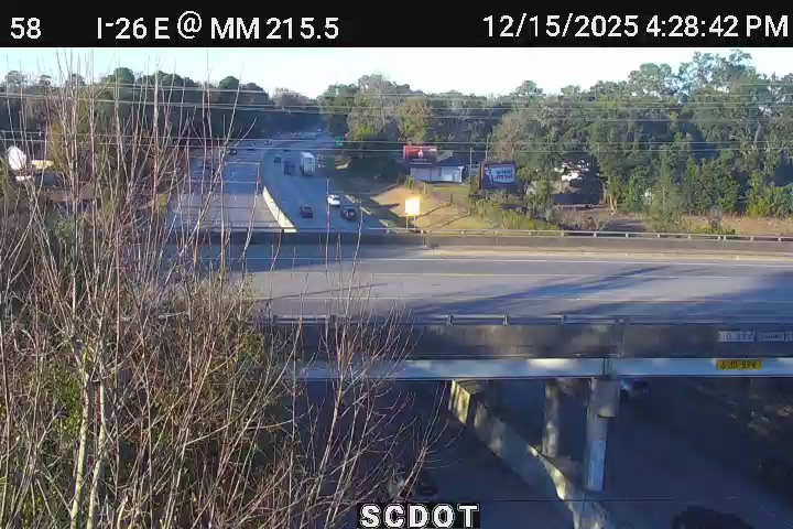 North Charleston: I-26 E @ MM 215.5