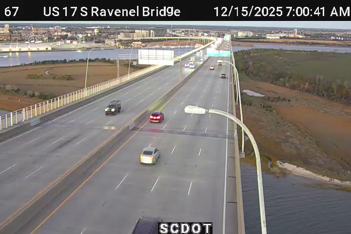 Charleston: US 17 S in - Arthur Ravenel Jr. Brdg