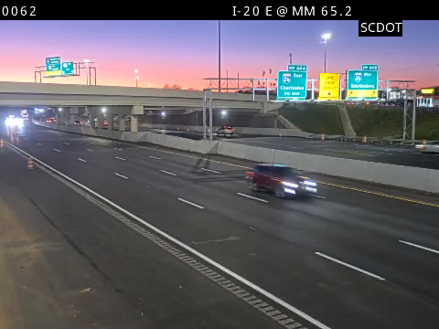 Columbia: I-20 E @ MM 65.2