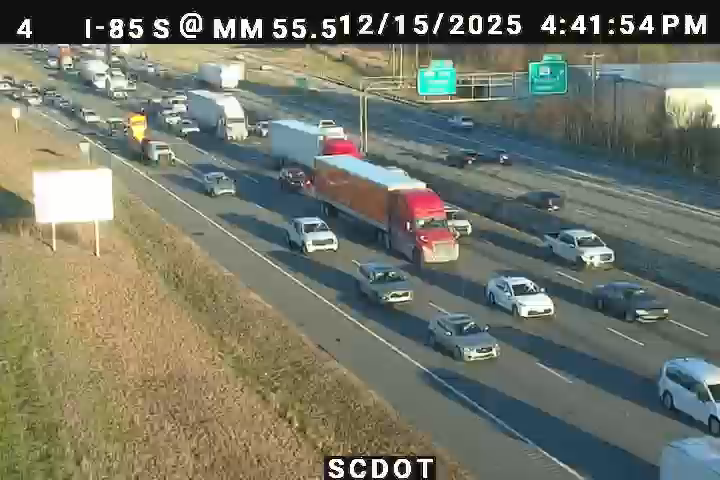 Greer: I-85 S @ MM 55.5